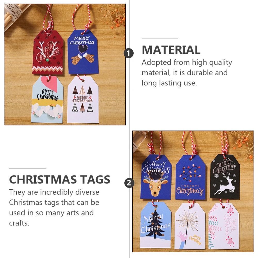 2 Bags 200pcs Hanging Gift Pendants Xmas Theme Gift Box Labels (Mixed Style)