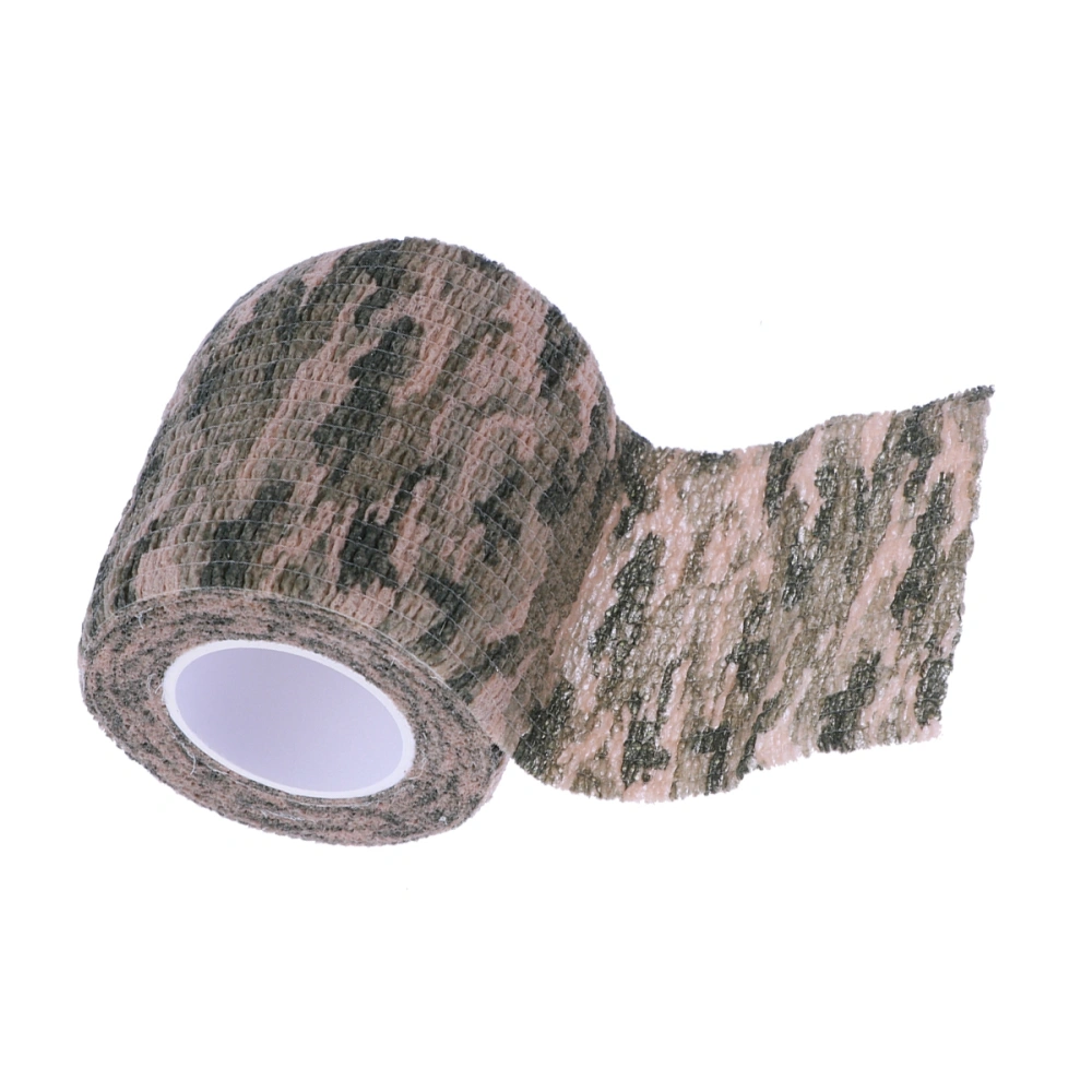 Self-adhesive Telescopic Camouflage Tape Hunting Riding Washi Masking Tape (Green Camouflage)