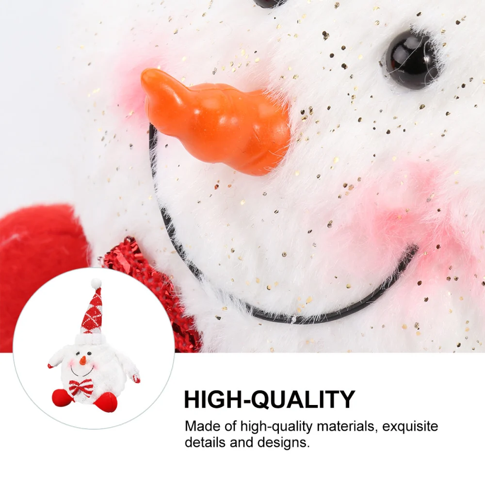 1PC Christmas Snowman Doll Decor Showcase Doll Decor Garden Doll (White)