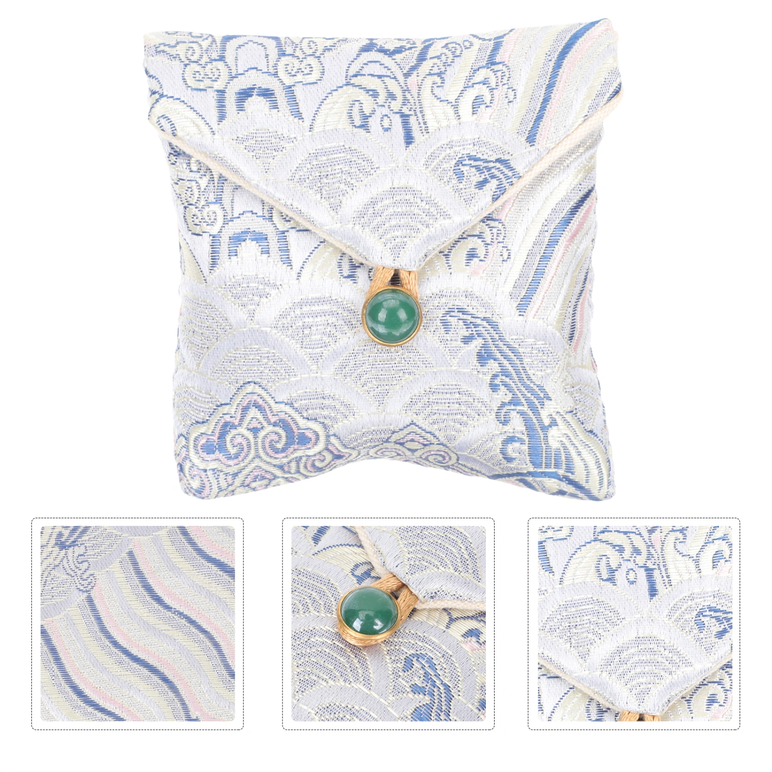 Multi-use Storage Pouch Portable Jewelry Container Embroidered Jewelry Pouch