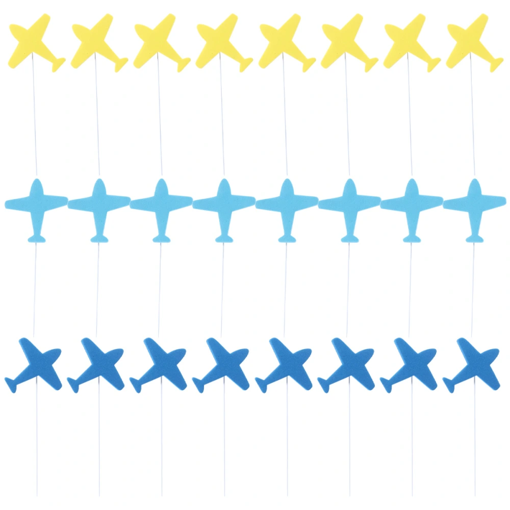 45pcs Airplane-Shaped Birthday Cake Toppers Cupcake Ornament Picks Cake Decor