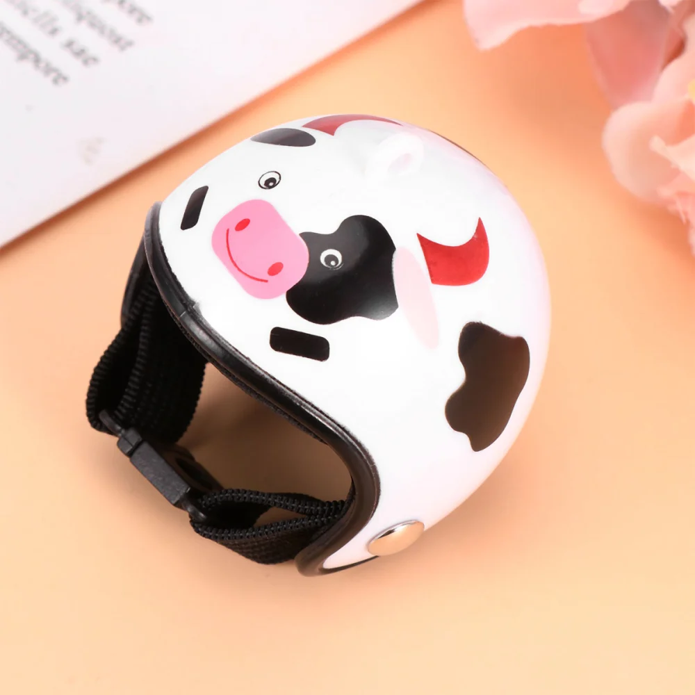 Chicken Helmet Pet Sun Rain Protection Helmet Pet Chicken Helmet Bird Head Helmet Pet Supplies (Cow)
    