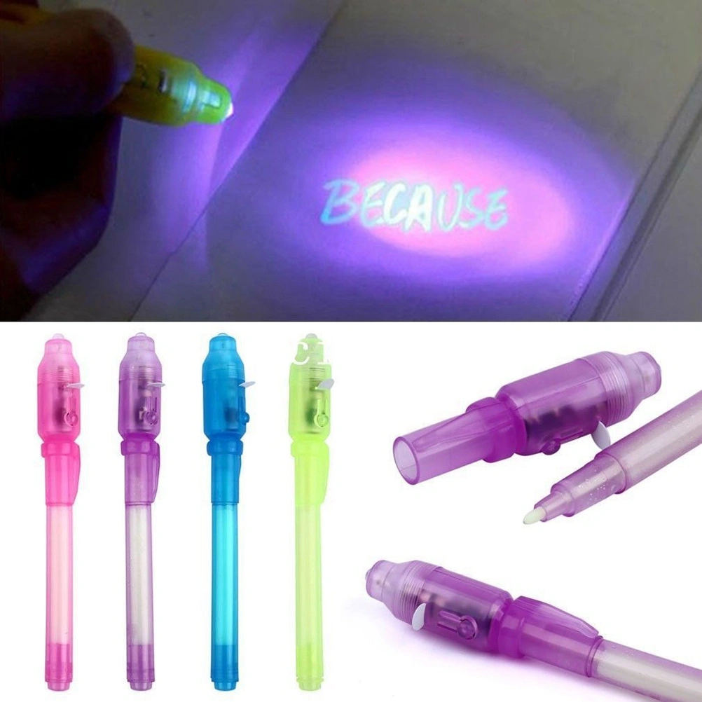 20pcs/Pack UV Invisible Ink Pen Light Pen Big Light Pen Pen (7 Color Mixed)