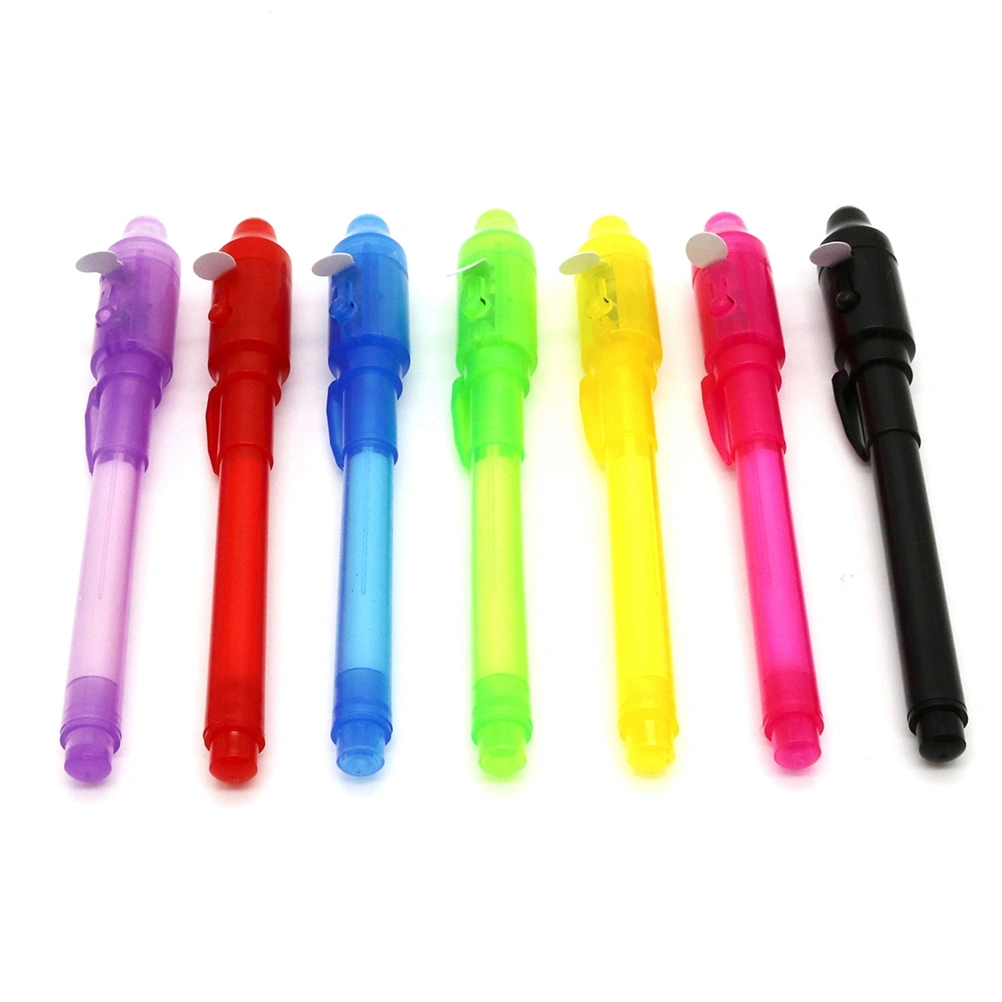 20pcs/Pack UV Invisible Ink Pen Light Pen Big Light Pen Pen (7 Color Mixed)