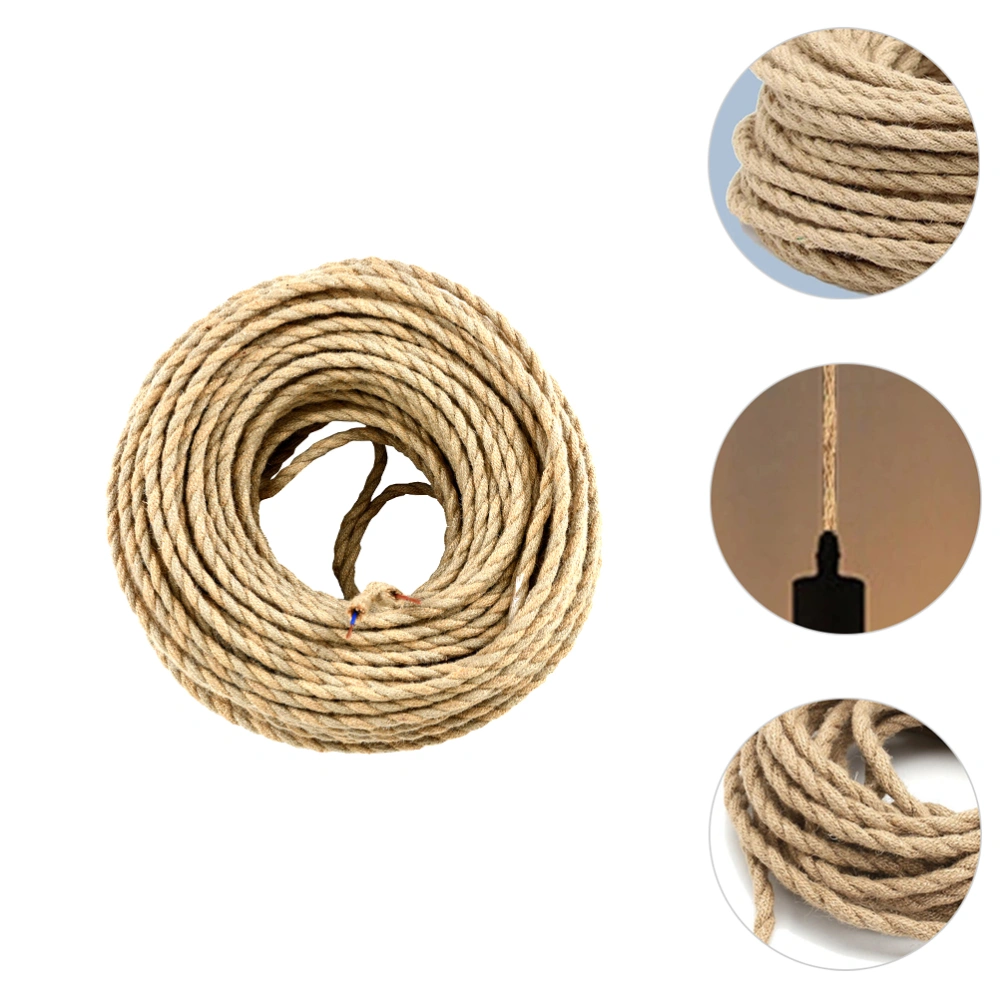 1pc Ceiling Lamp Hanging Hemp Rope Retro Style Hanging Rope Chandelier Rope