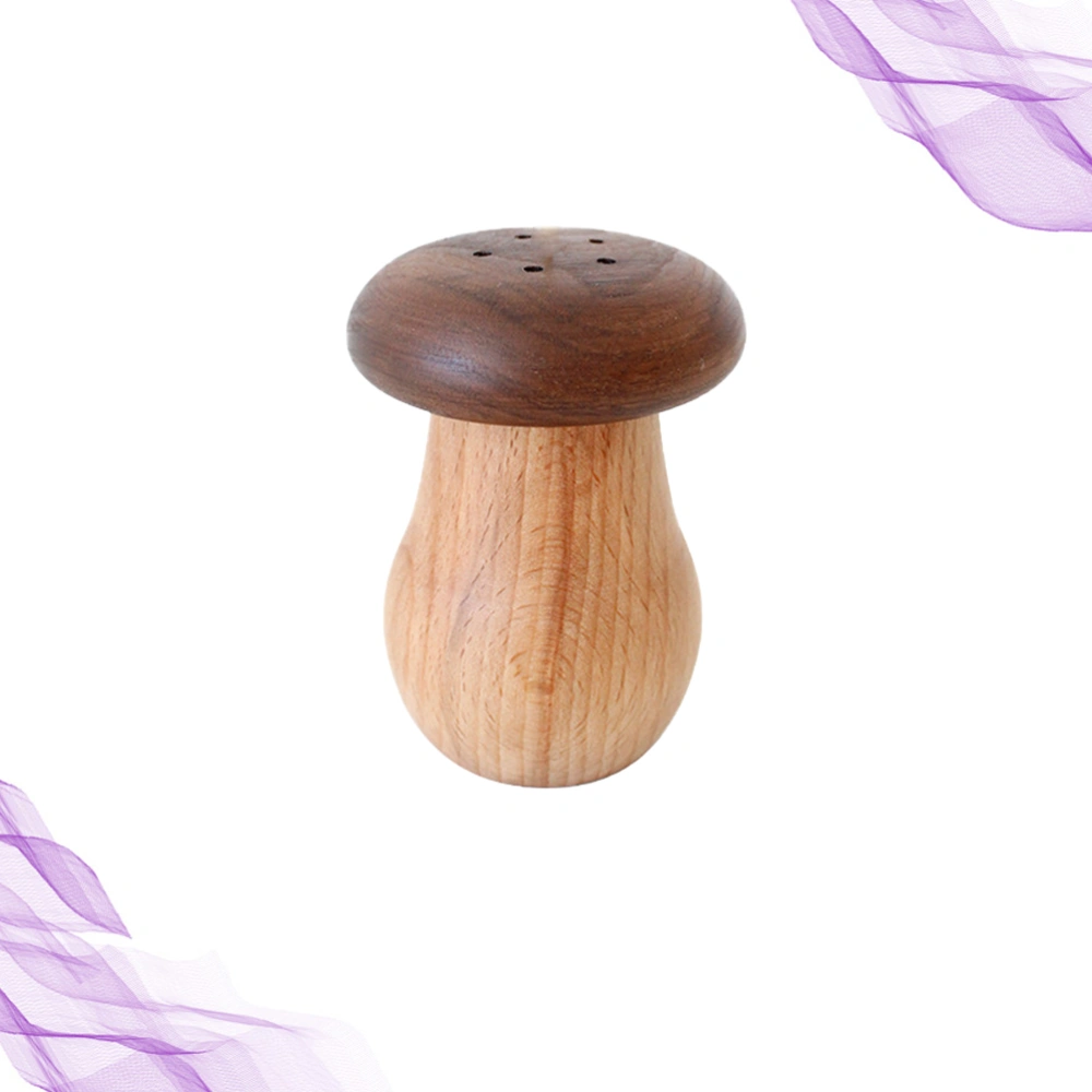 Mushroom Shape Toothpick Box Wooden Toothpick Container Jar Holder for Home Restaurant