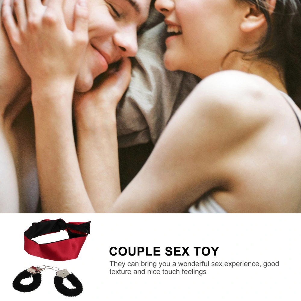 1 Set Creative Sex Toy Couple Flirting Tool Metal Restraint Handcuff Sex Patch