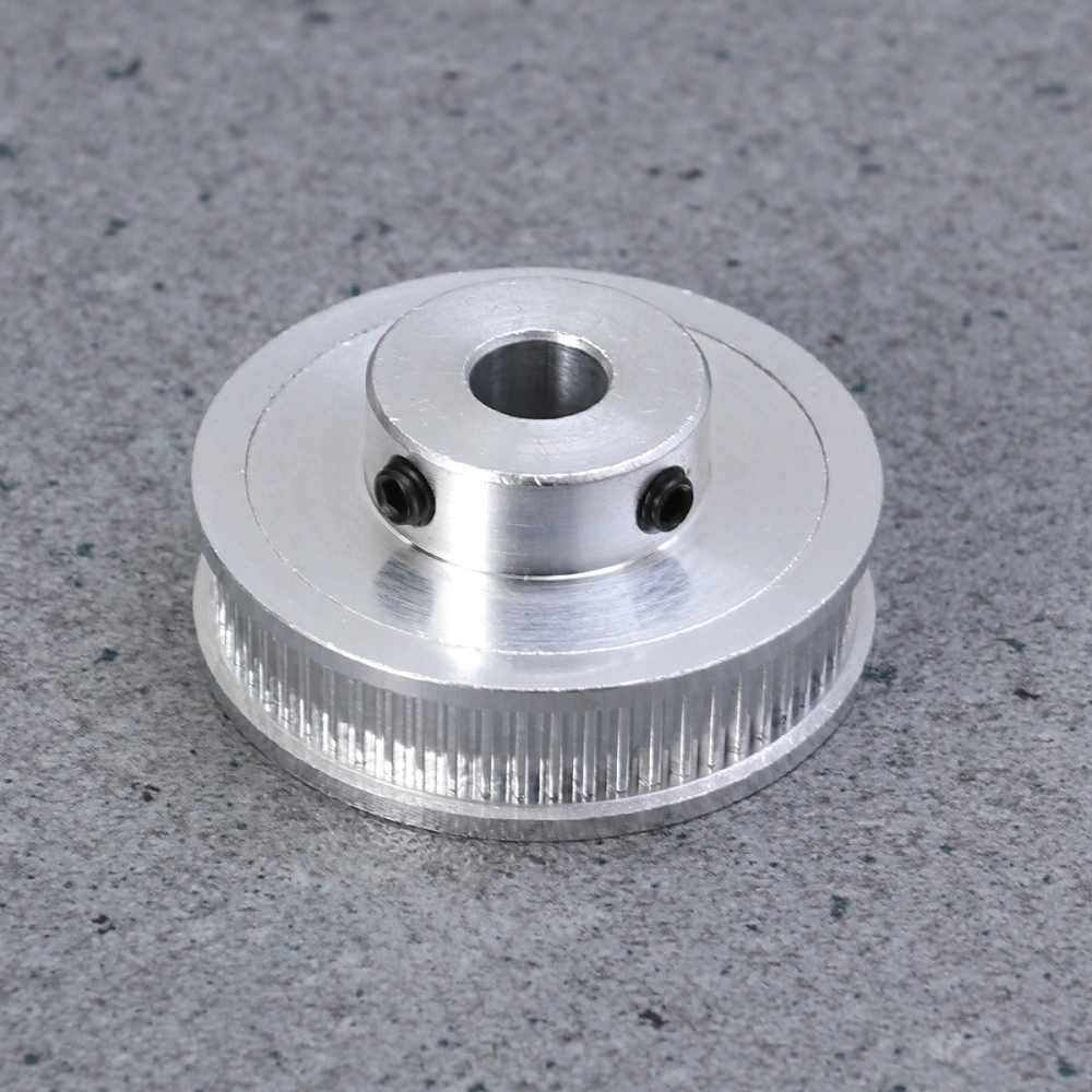 High Precision Aluminum Alloy GT2 60 Teeth 8mm Bore Timing Belt Pulley for 3D Printer - P36-GT2-6-BF (Silver)