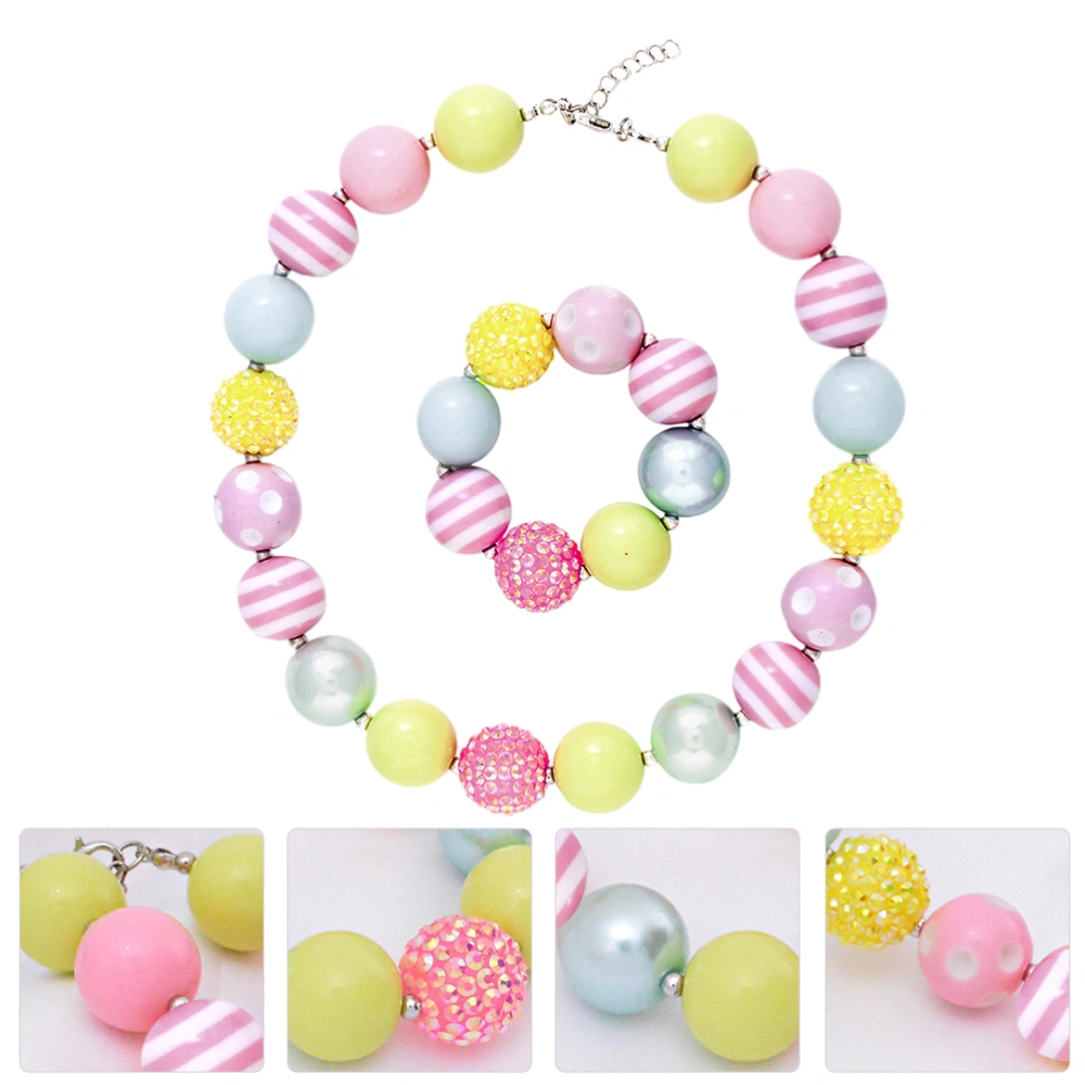 1 Set Easter Necklace Bracelet Easter Themed Pendant Easter Kid Gift Party Favor