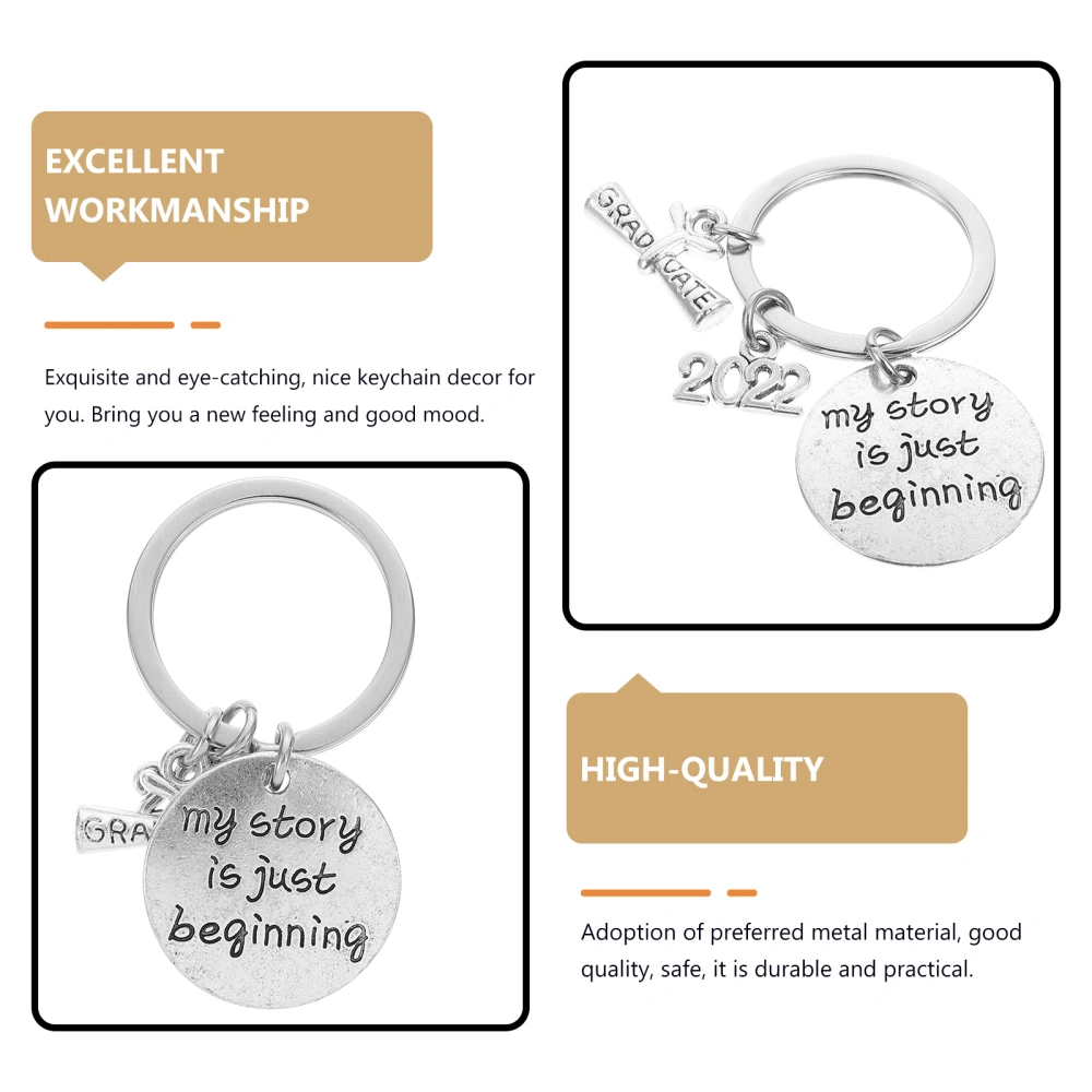 Graduation Keychain Pendant Graduation Certificate Scroll Key Ring Gift Keychain