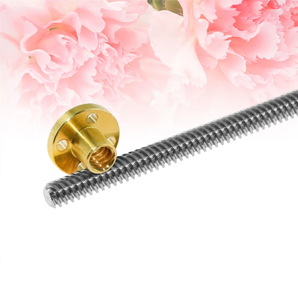 3D Printer Parts T8 Lead Screw 100mm with Nut for Stepper Motor Threaded Rod Stainless Lead