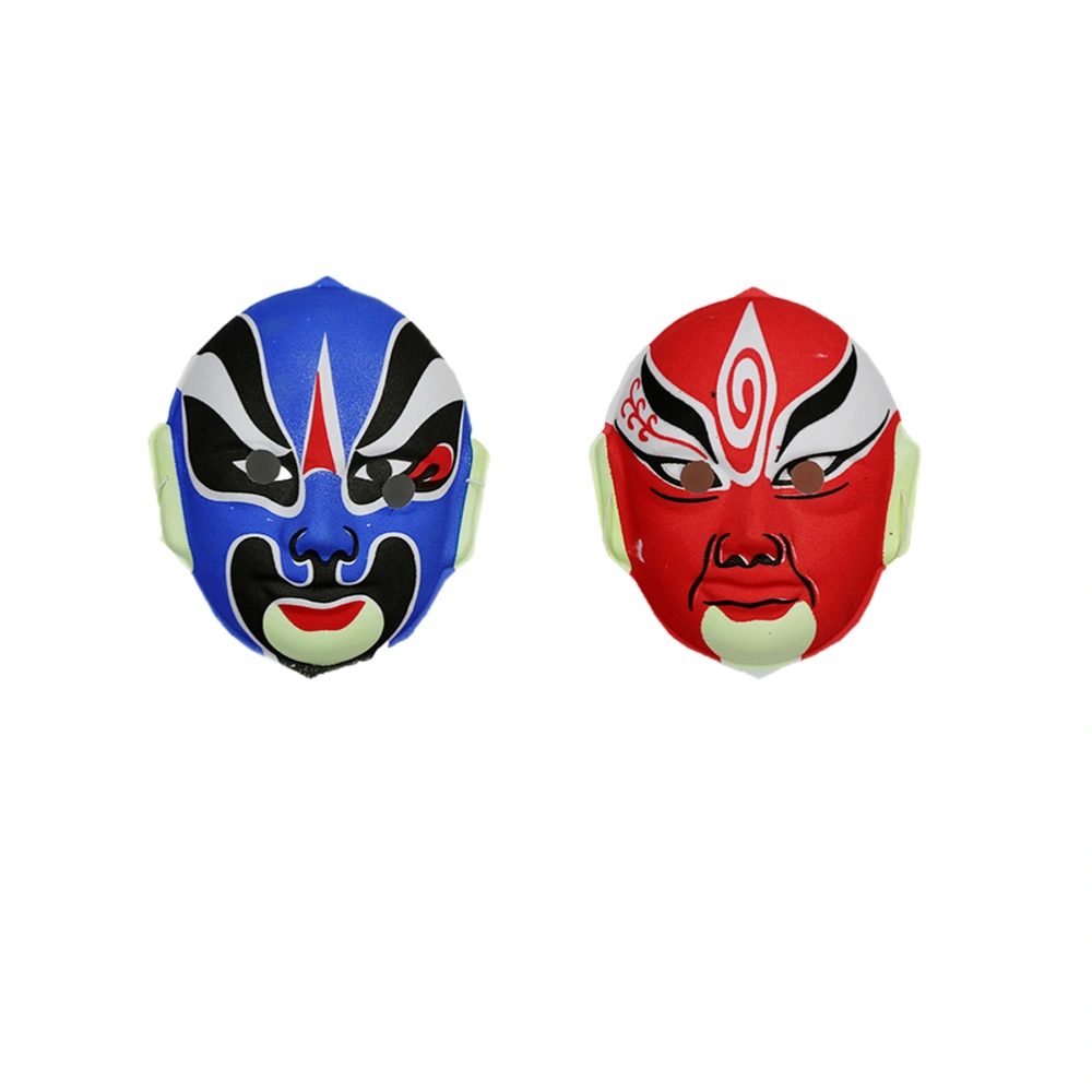 4pcs Halloween Mask Funny Chinese Style Opera Makeup Mask Performance Props Cosplay Party Supplies (Random Style)