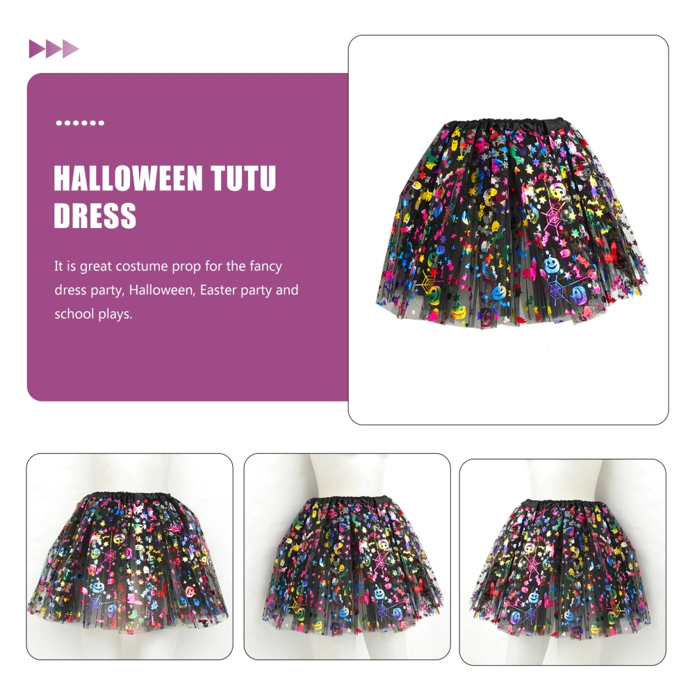 Tutu Skirt Festival Net Yarn Skirt Halloween Costume Party Supply for Girl