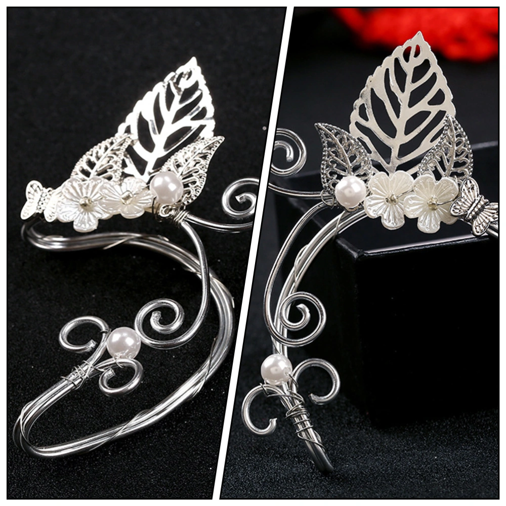 2 Pairs of Fairy Shaped Earrings Decorative Halloween Cosplay Ear Pendants