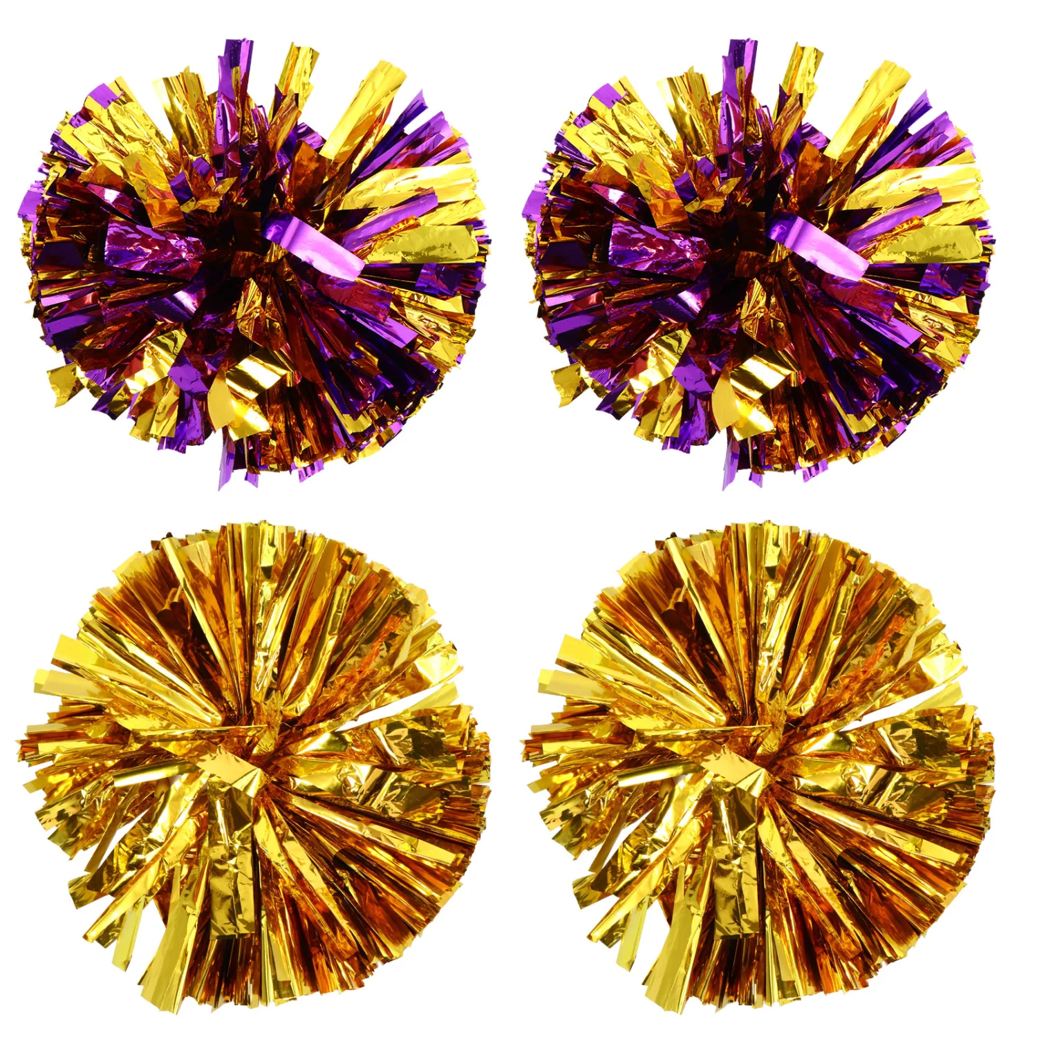 4pcs Handheld Cheering Props Gymnastics Cheer Pompom Props for Sports Events