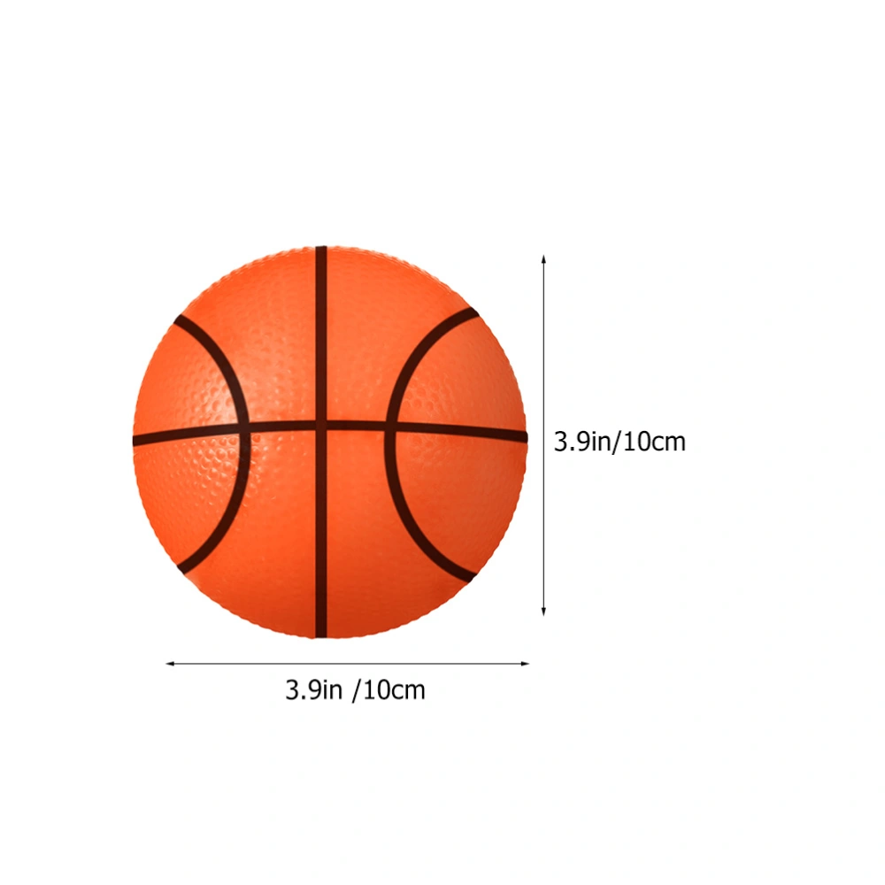 1 Set of Inflatable Basketball Toys Portable Small Basketballs Children Plastic Basketball Toys