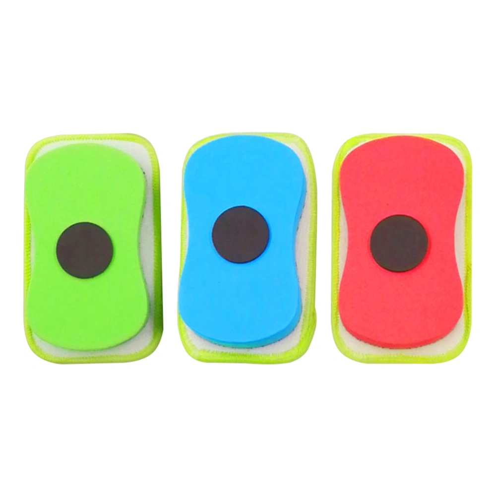 3pcs Sponge White Board Erasers Blackboard Erasers School Supply (Random Color)