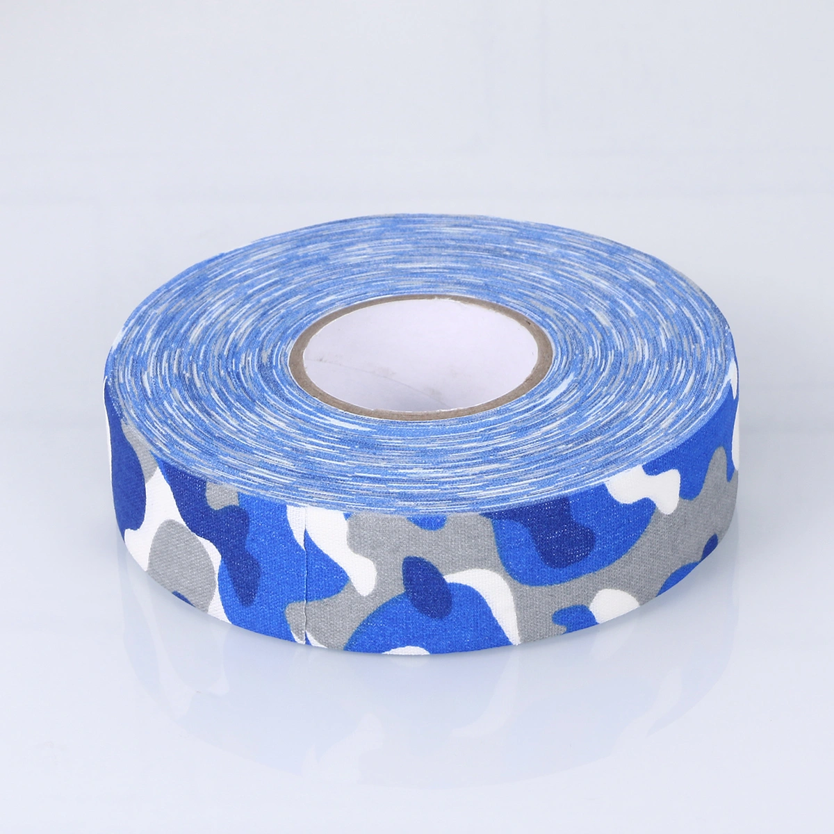 2.5cmx25m Hockey Stick Tape Camouflage Pattern Sticky Tape Anti-slip Wear-resistant Sports Waterproof Tape Hockey Stick Wrapper (Blue)