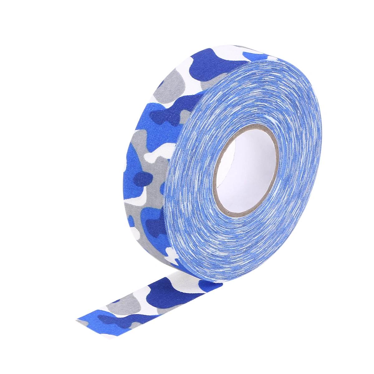 2.5cmx25m Hockey Stick Tape Camouflage Pattern Sticky Tape Anti-slip Wear-resistant Sports Waterproof Tape Hockey Stick Wrapper (Blue)