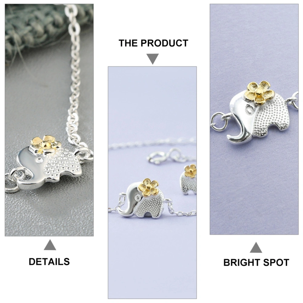 1pc Elephant Chain Charm Flower Accouterment for Anniversary Celebration Gift