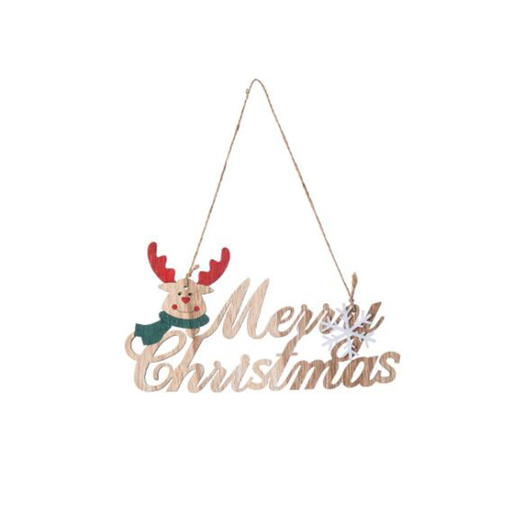 Christmas Wooden Hanging Festive Fashion Hanging Tag Deer Pattern Design Hanging Pendant Christmas Tree Hanging Ornament (Deer)