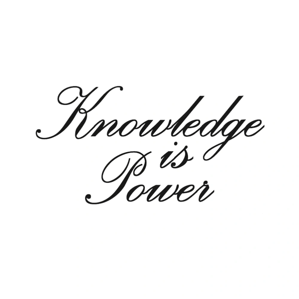 Knowledge Is Power Vinyl Wall Decals Quotes Sayings Words Art Decor Lettering Vinyl Wall Art Inspirational Uplifting Decals