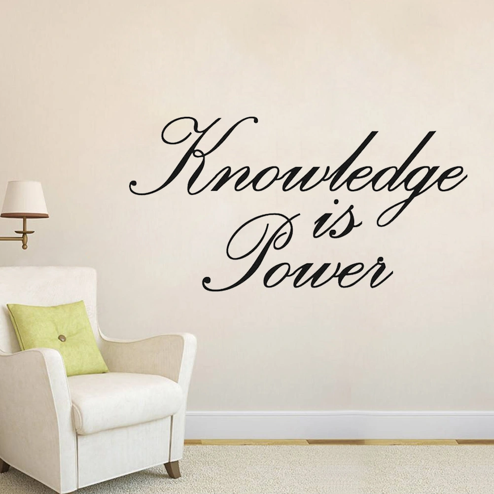 Knowledge Is Power Vinyl Wall Decals Quotes Sayings Words Art Decor Lettering Vinyl Wall Art Inspirational Uplifting Decals