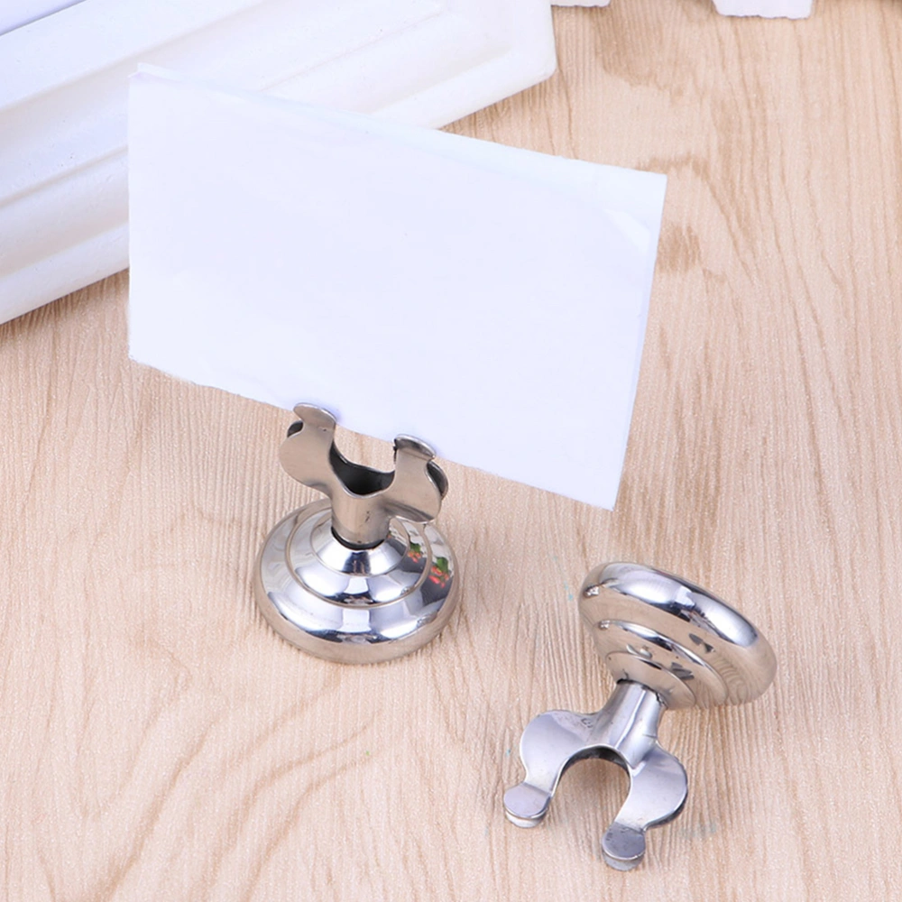 3Pcs Stainless Steel Menu Stand Portable Table Number Holder Menu Place Holder Meal Holder for Restaurant