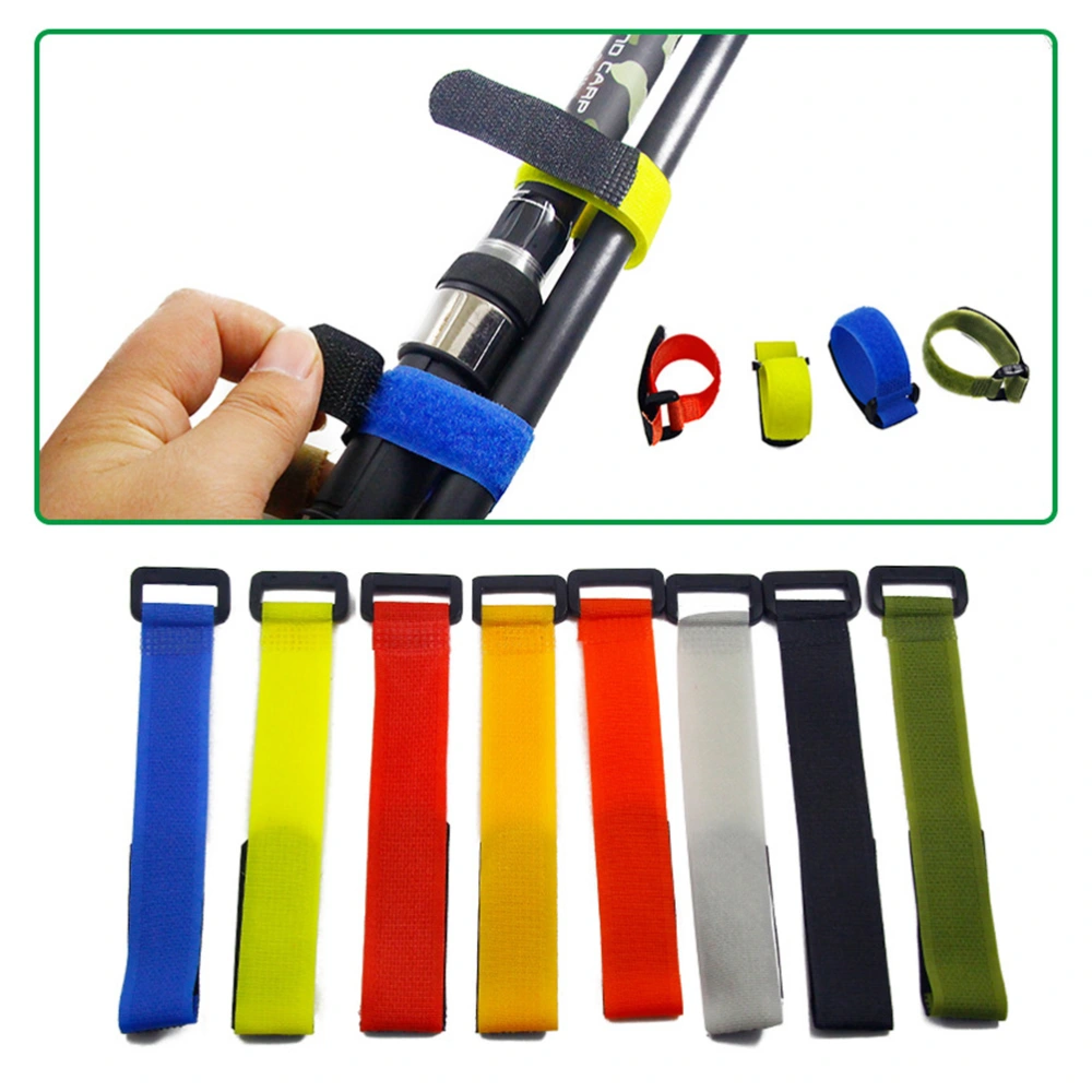 15pcs Fishing Rod Binding Belt Fishing Rod Sticker Fishing Rod Accessories Supplies for Outside Outdoor (Random Color)