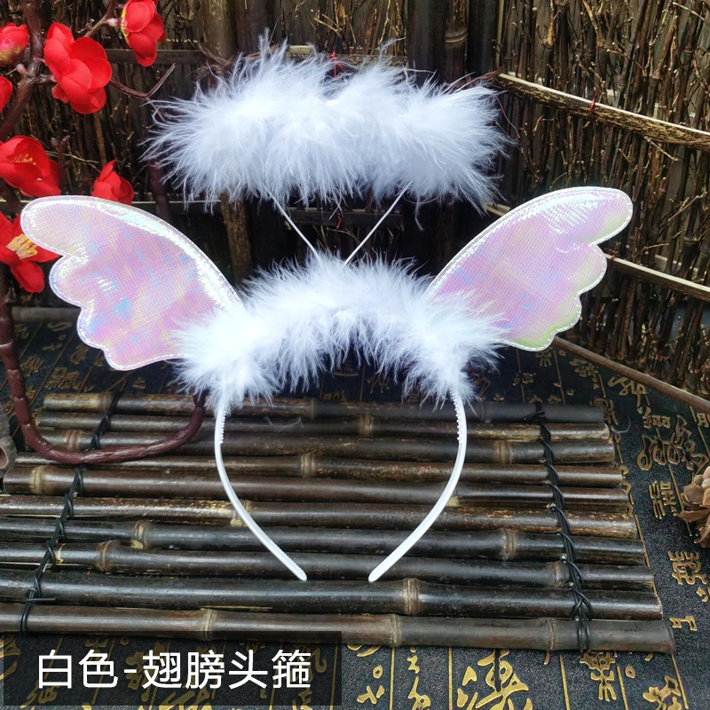 3pcs Womens Headbands Angel Headbands Party Decorative Headband Festival Hair Band Angel Headdress