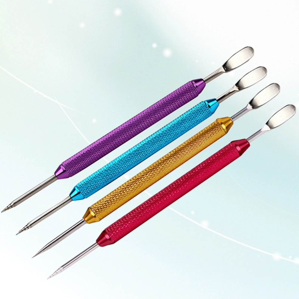 2PCS Stainless Steel Colored Coffee Art Pen Barista Tool for Cappuccino Latte Espresso Decorating (Random Color)