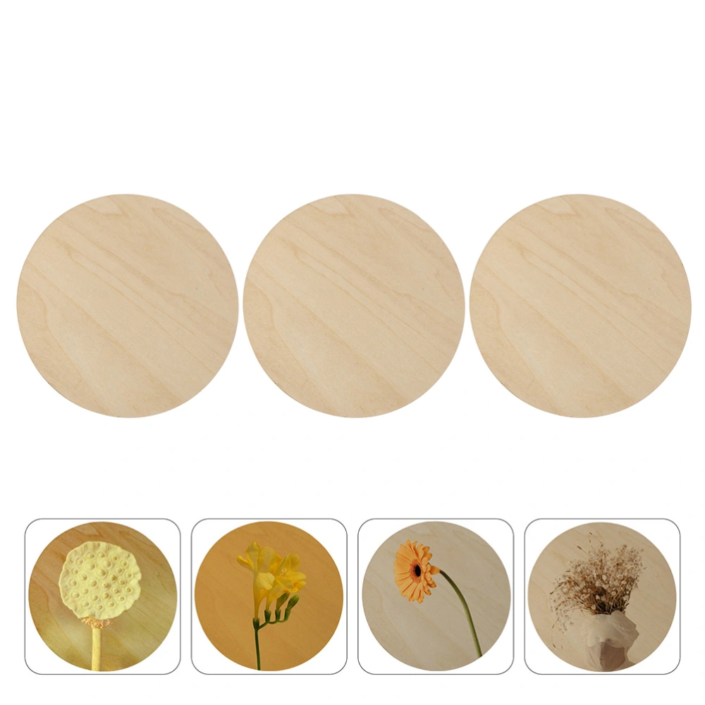 3Pcs Round Wood Slices Painting Wood Circles Unfinished Wooden Slices DIY Wood Chips