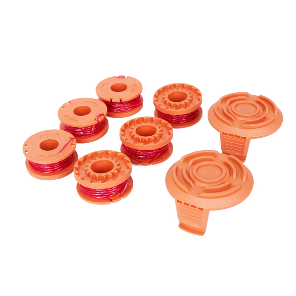 8PCS String Trimmer Replacement Spool Autofeed Nylon Grass String Trimmer Mower Line Replacement Spool Compatible for WORX WA0010 Orange