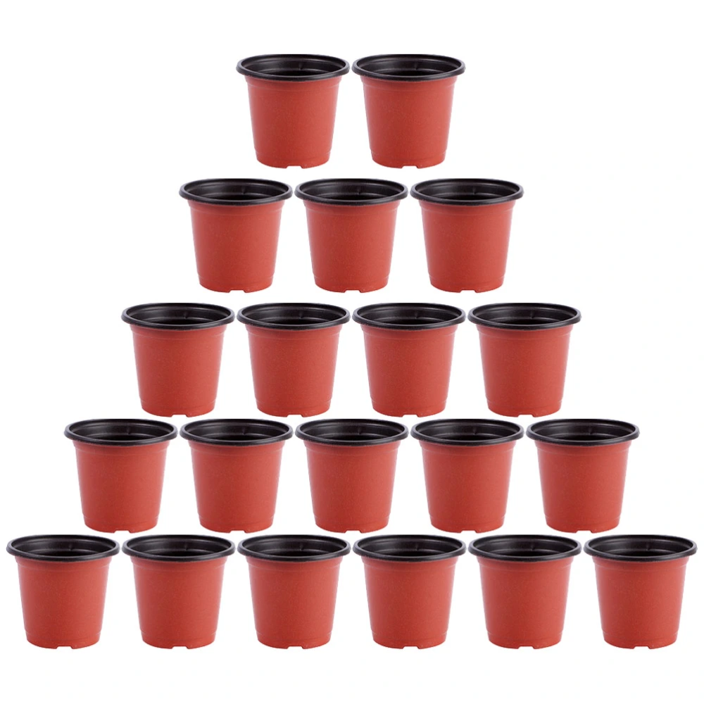 20pcs Simple Plastic Plant Pot Garden Flower Planter Plastic Plant Nursery Pots