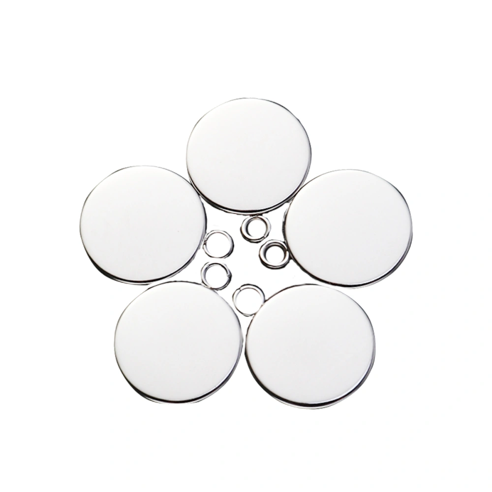 50pcs 12mm Stainless Steel Round Pendant Trays  DIY Jewelry Accessories for Necklace Bracelet Sliver Outside 14mm Inside 12mm Basin Weld Flat Ring