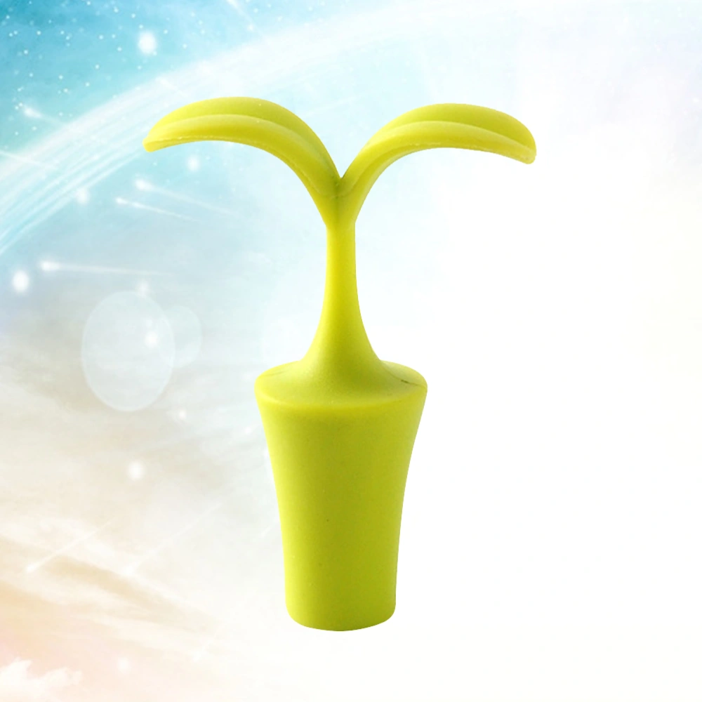 1pc Silicone Wine Bottle Stoppers Flower Shape Champagne Stopper Food Grade Beverage Closure for Bar Party (Leave)