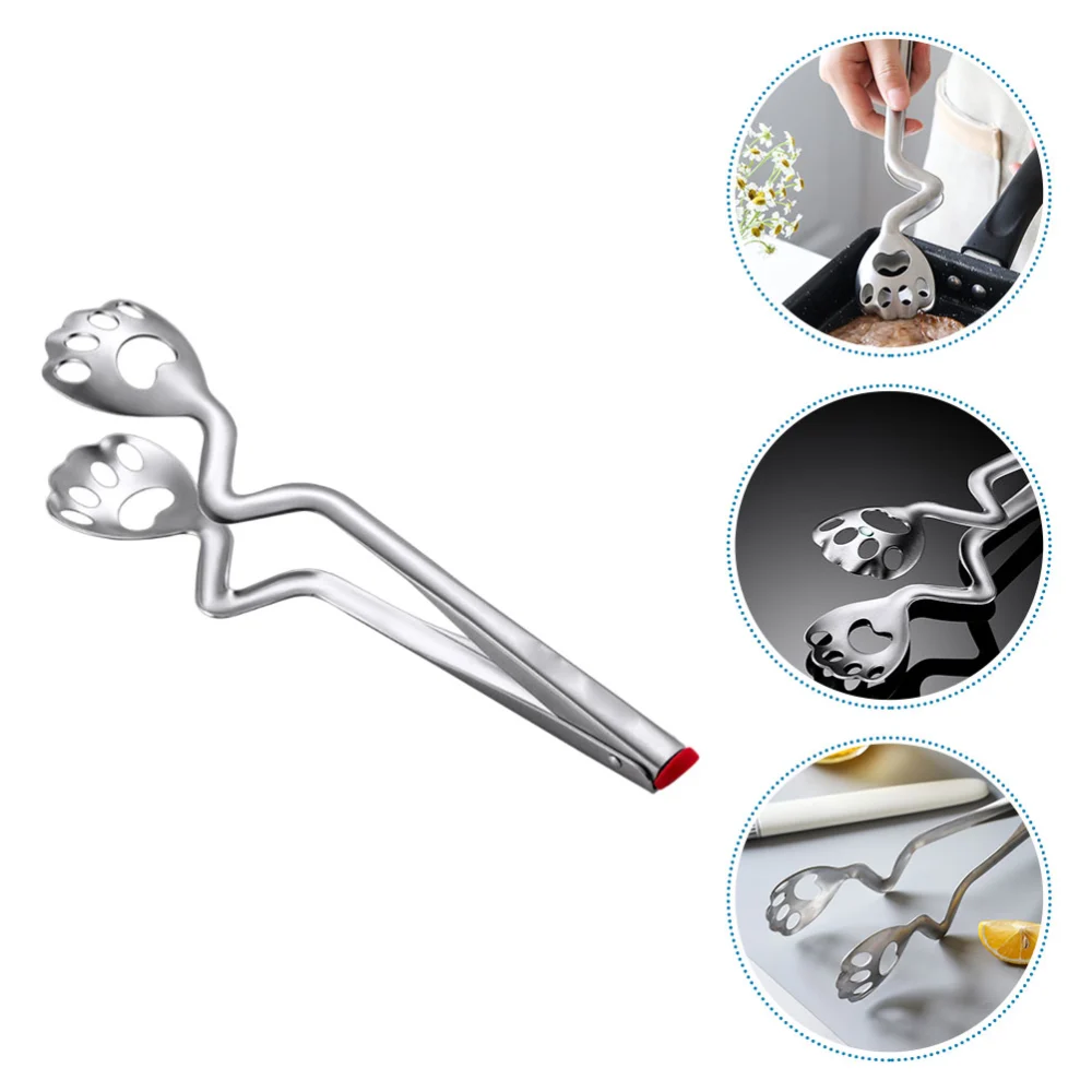 1Pc Kitchen Steak Clip Cat Claw Shaped Clip Barbecue Clip Stainless Steel Clip