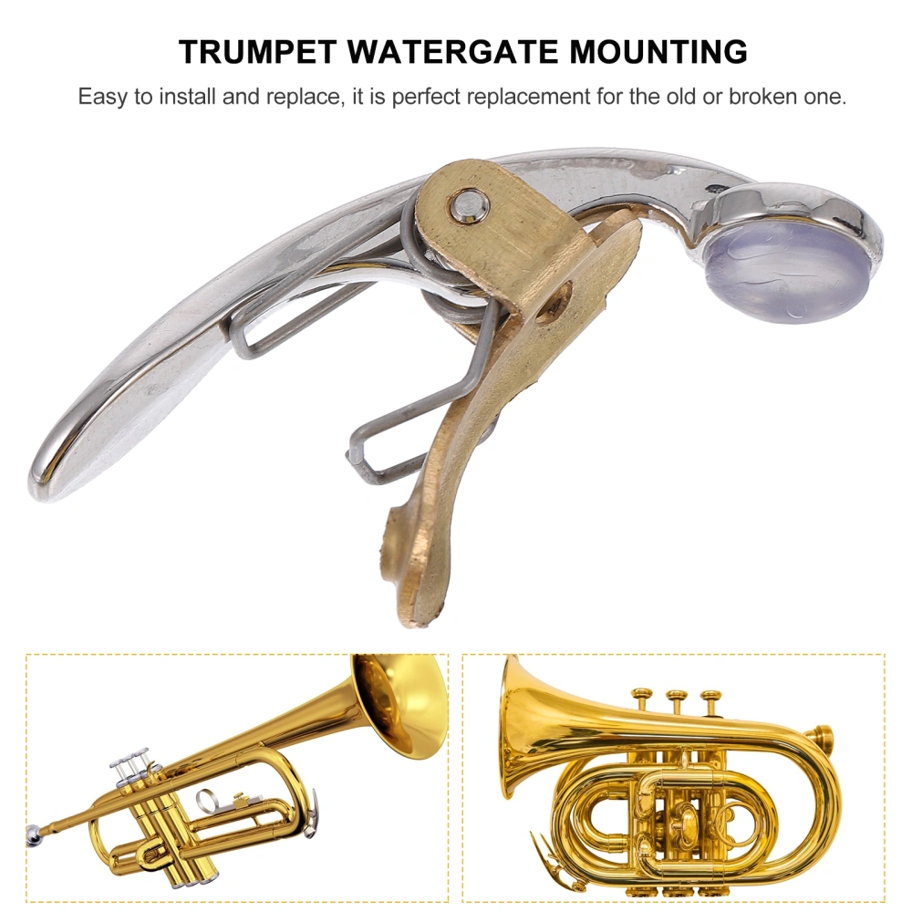 1 Pc Durable Trumpet Watergate  Key Practical Trumpet Watergate Key (silver)