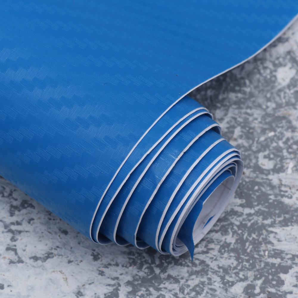 3D Carbon Fiber Wrap Roll DIY Sticker for Car Auto Vehicle Decor 30x127cm (Blue)