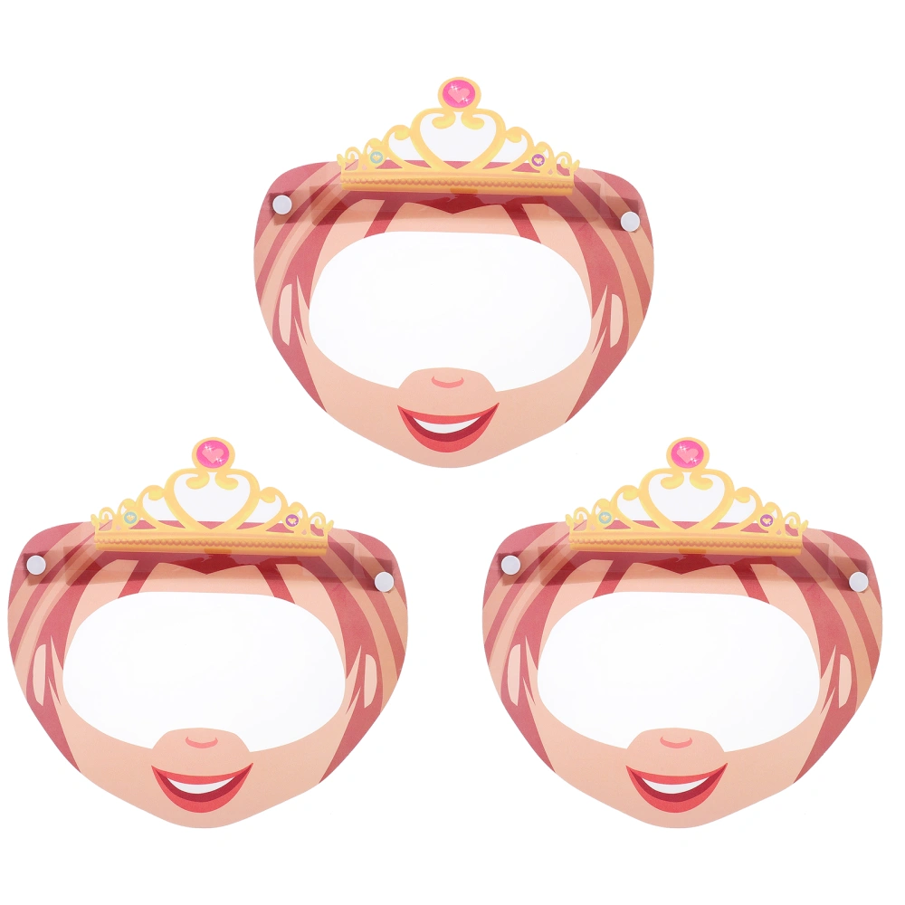 3Pcs Cartoon Kids Protective Mask Anti-saliva Face Mask Transparent Face Cover