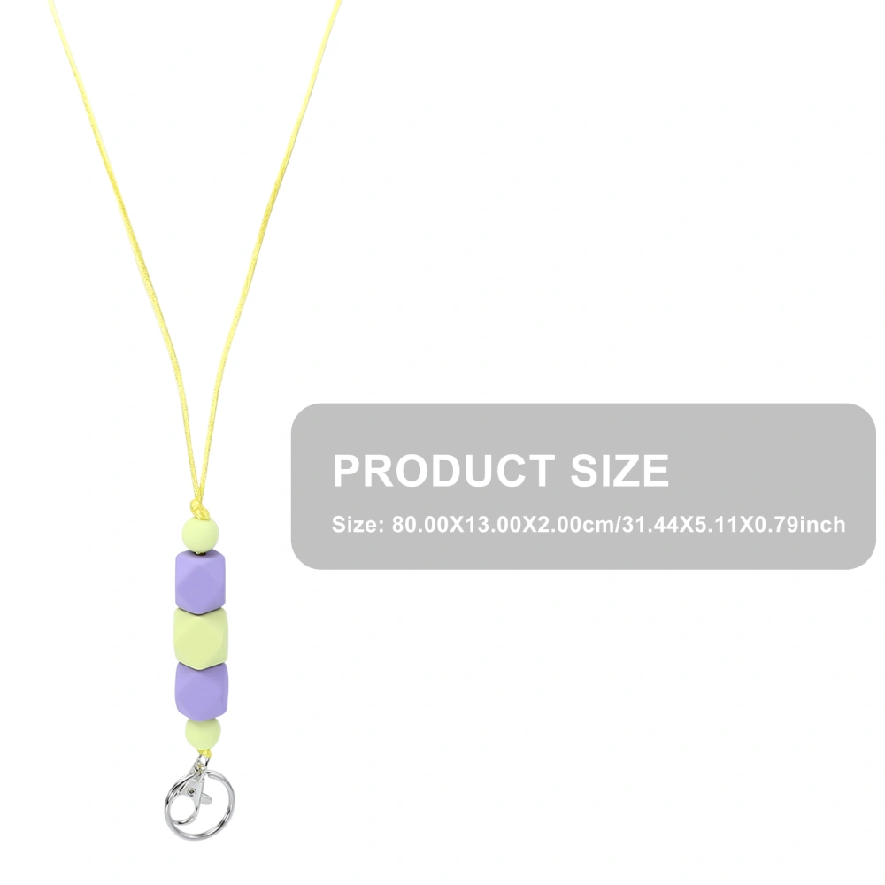 2pcs Chic Beads Hanging Chain Women's Lanyard Cell Phones Hanging Chain Keys