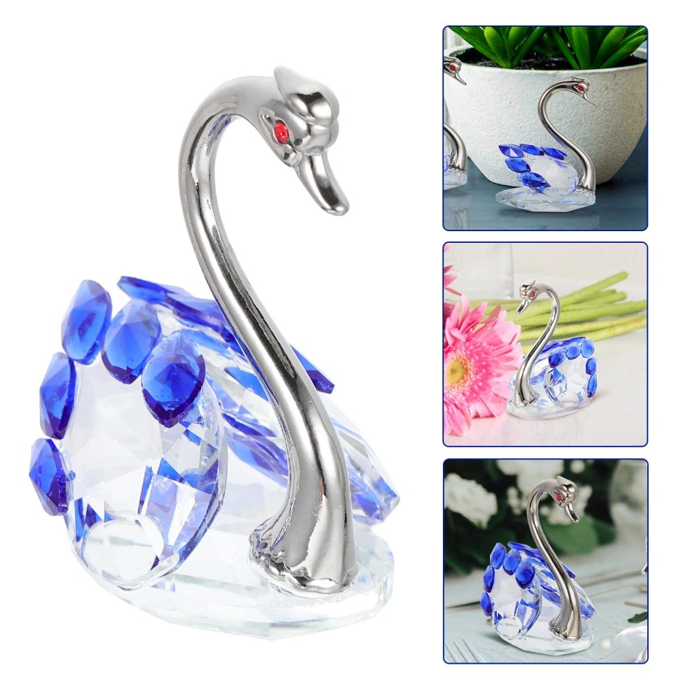 Sparkle Crystal Swan Figurine Table Centerpiece Swan Ornament Crystal Swan Craft