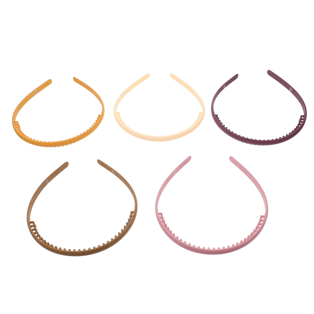 5Pcs Beautiful Girl Dense Teeth Hairbands Girl Headdress Plastic Resin Hairbands