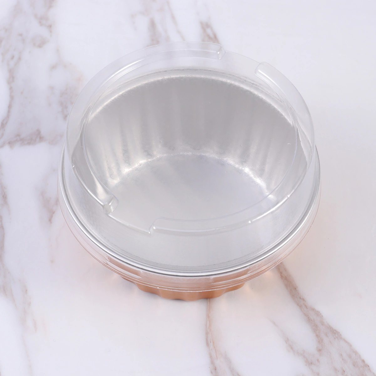 10Pcs 125ml Aluminum Foil Baking Cup Heat Resistant Cake Cups Pastry Muffin Molds Cupcake Liners Ramekins for Dessert Kitchen (Golden)