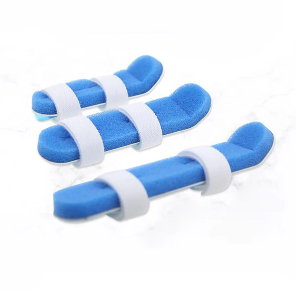 2PCS Finger Fixation Splint Flexible Finger Sleeve Breathable Finger Support Protector Hand Joint Correction Brace for Home Use(Size S Blue)