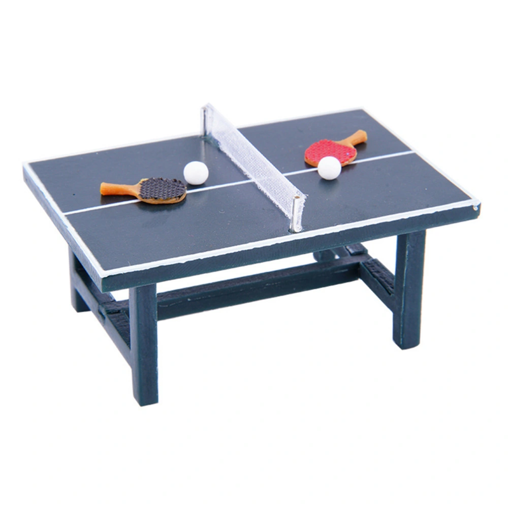 1 Set of Mini Table Miniature Table Tennis Table Toys Miniature Sports Equipment