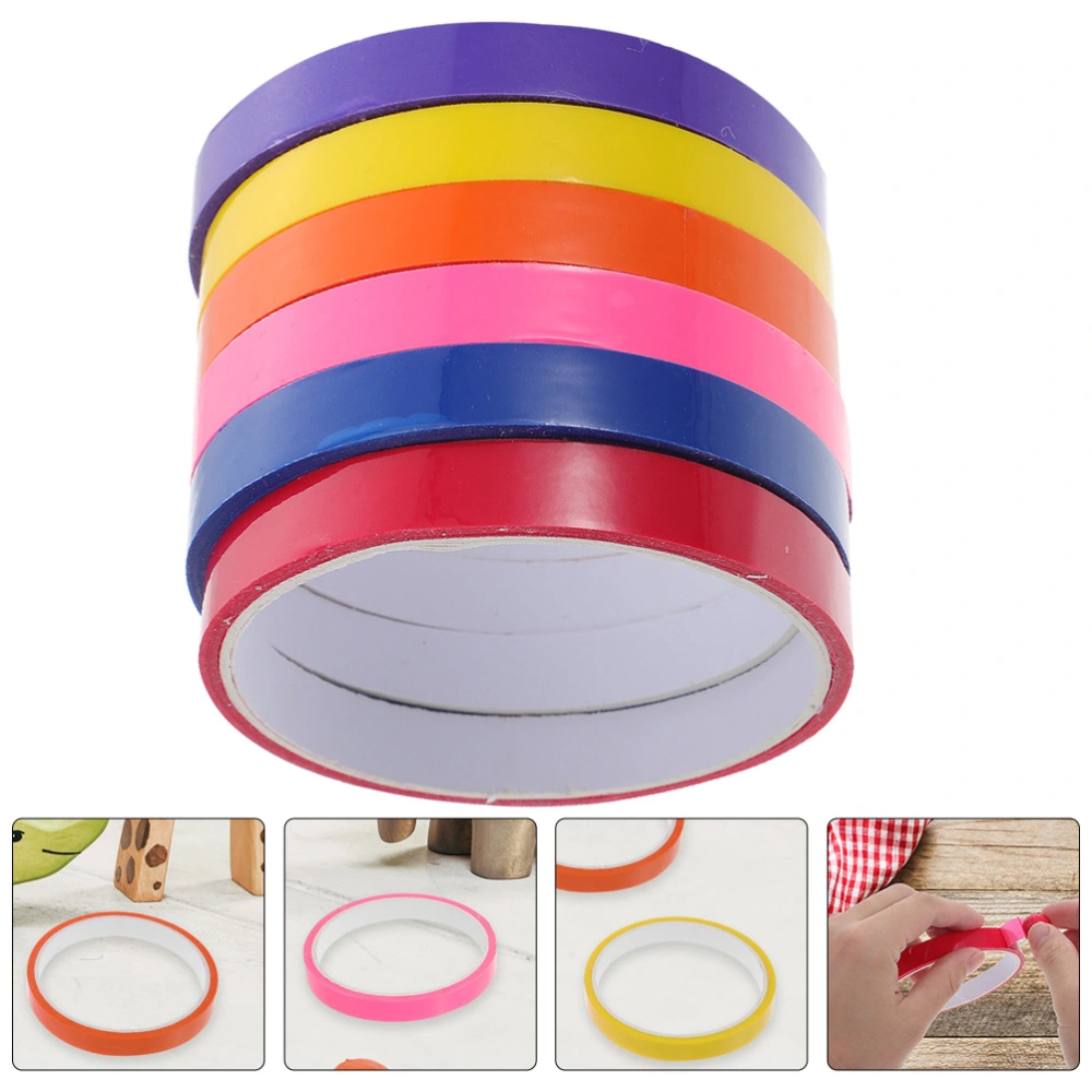 6 Rolls Colored Ball Tapes Adhesive Tape Adhesive Tape Toy Stress Tape Toy Colorful Tapes