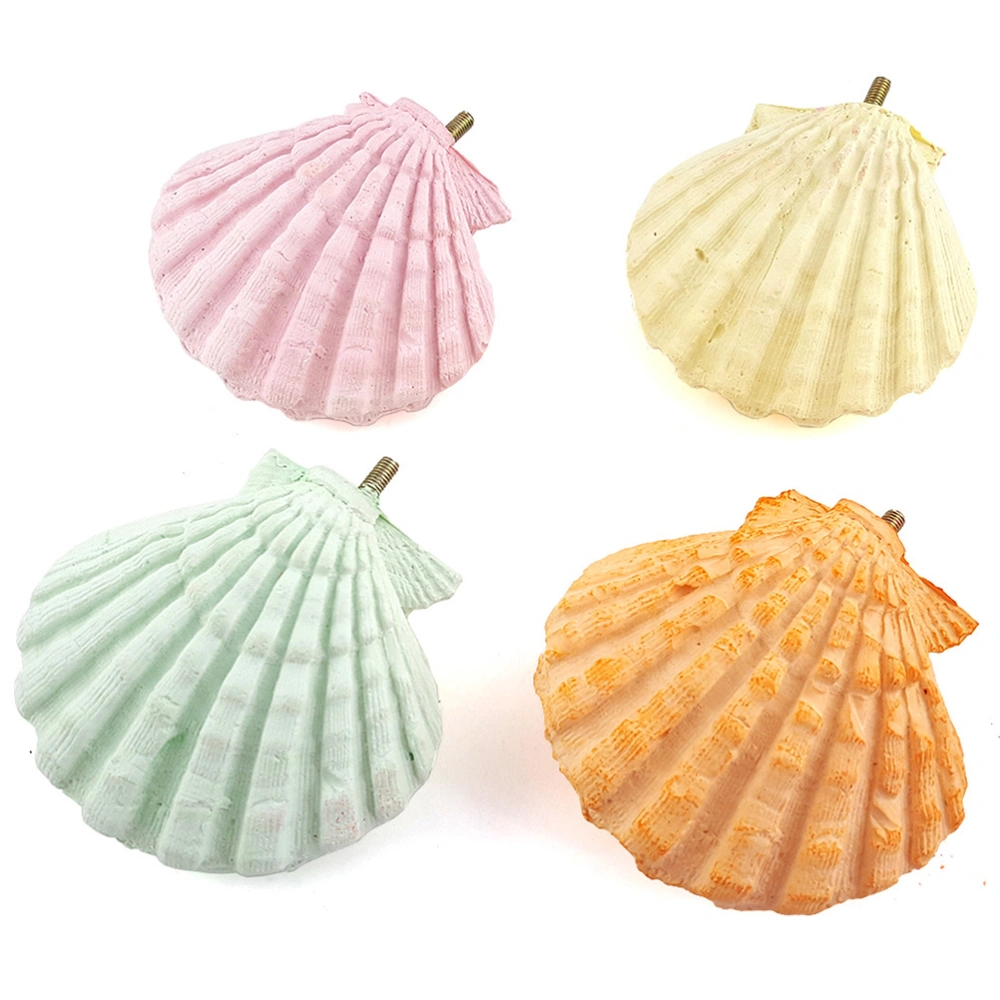 2pcs Shell Design Pet Teeth Grinding Stone Calcium Mineral Pet Molars Stone for Parrot Mouse Rabbit Squirrel Hamster and Other Small Pets