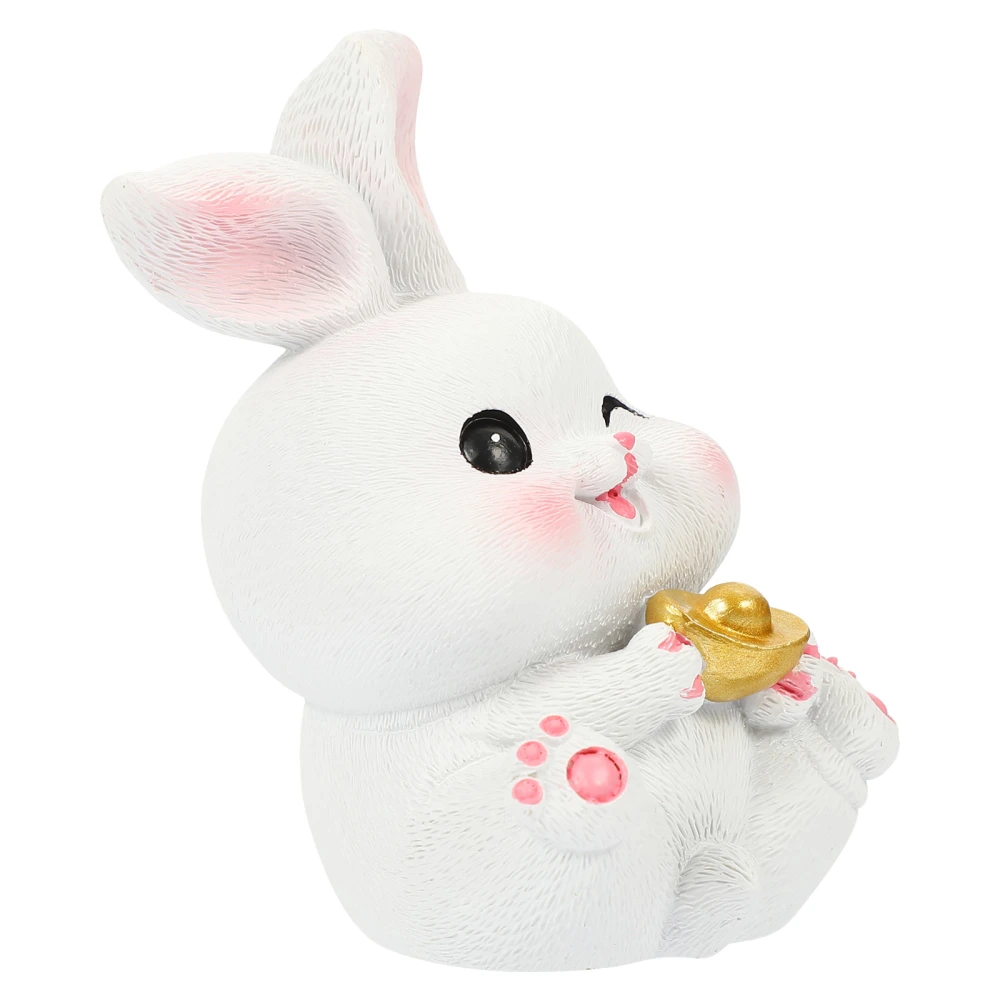 Resin Bunny Car Interior Decor Resin Animal Adornment Desktop Ornament Home Decor