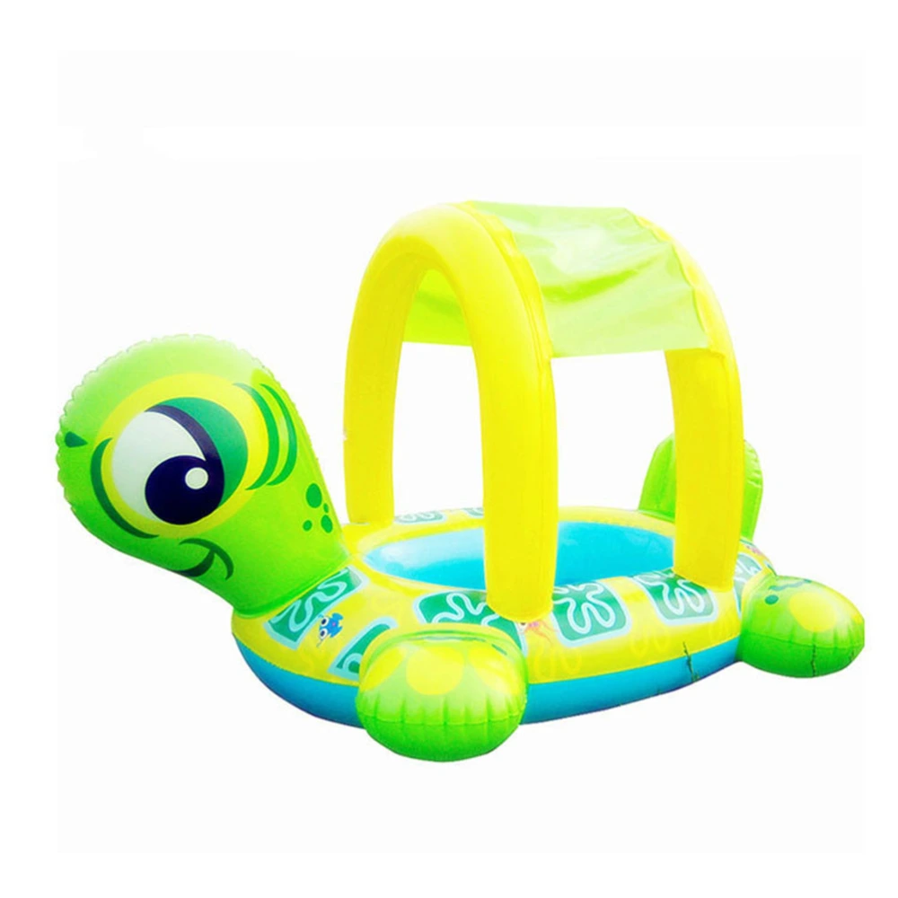 Kids Baby Child Inflatable Tortoise Awning Swimming Laps Pool Swim Ring Seat Float Boat Water Sports